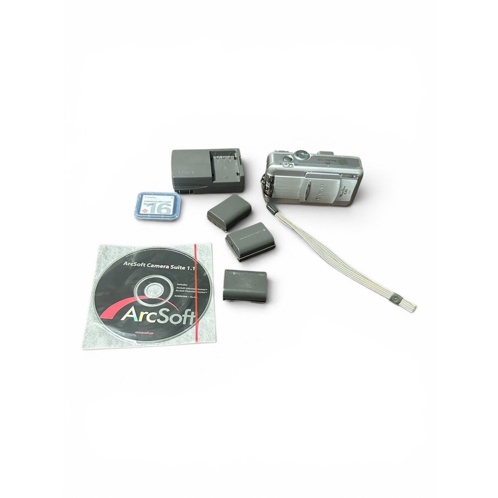 Canon Power Shot S30 Digital Camera, Batteries, Charger,  Memory Cards For Parts